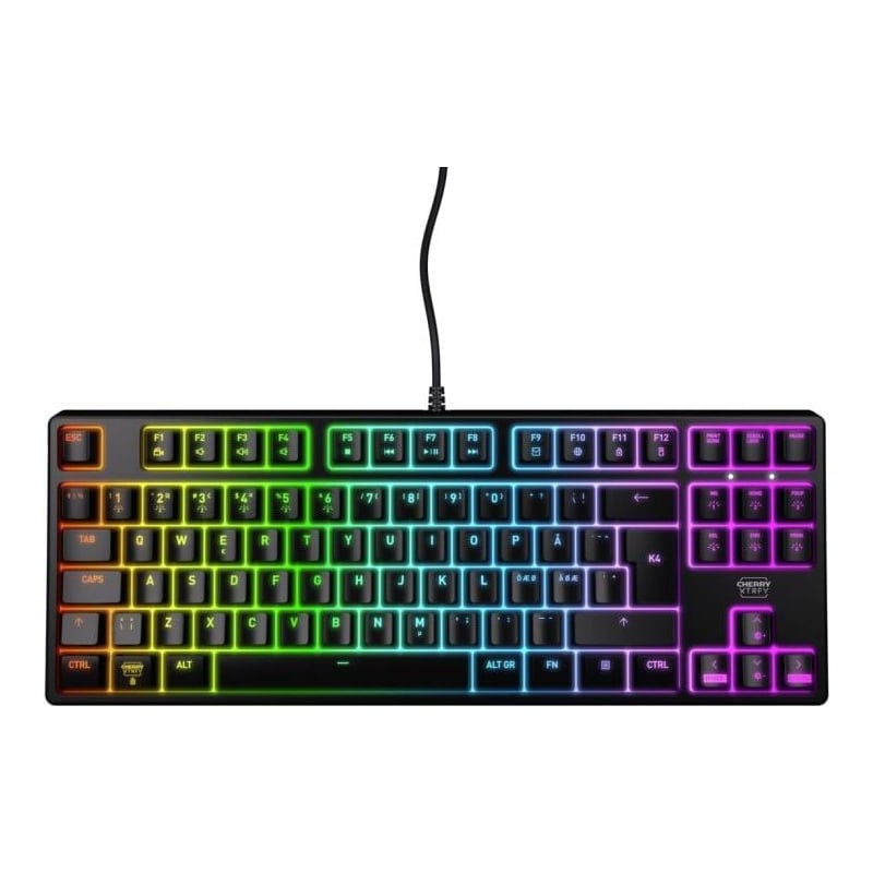 CHERRY XTRFY K4V2 RGB TKL, Wired, USB, Mechanical, QWERTY, RGB LED, Black