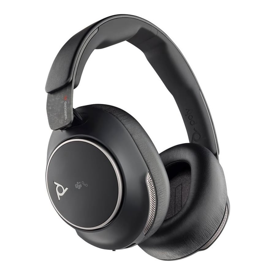 HP Inc. HP Poly Voyager Surround 80 UC Microsoft Teams Certified USB-C Headset +USB-C/A Adapter, Wireless, Music/Everyday, 275 g, Headset, Black