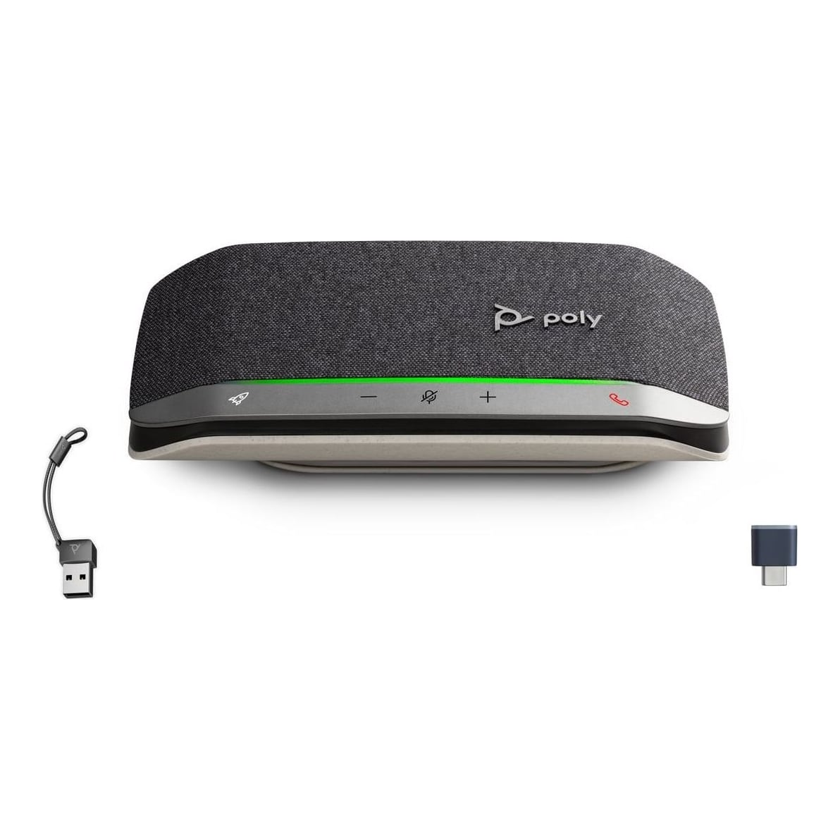 HP Inc. HP Poly Sync 20+ Speakerphone USB-C/A Adapter, PC, Black, 0.715 m, Touch, 86 dB, Windows 10, Windows 11
