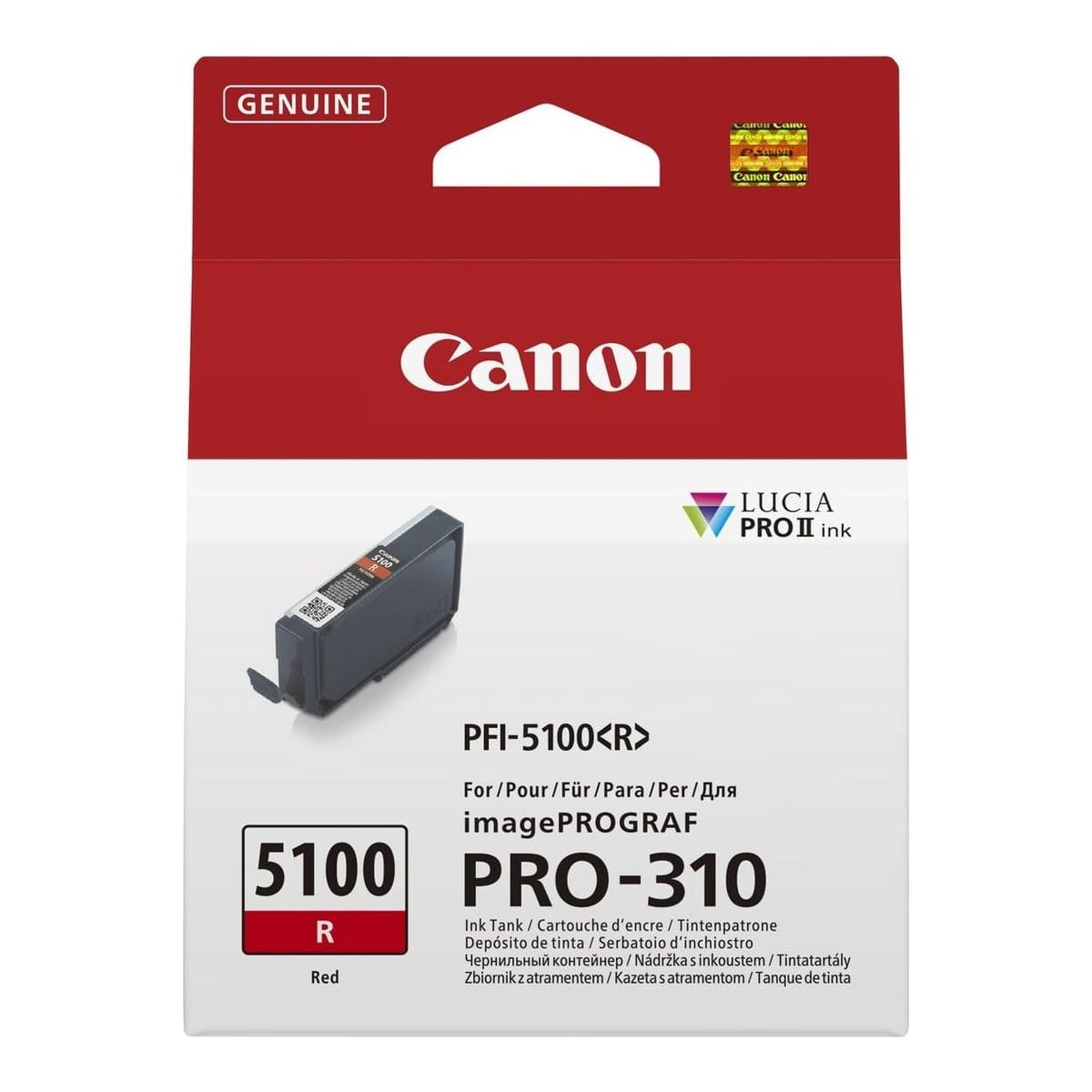 Canon PFI-5100 R, Red, 14.4 ml, 1 pc(s), Single pack