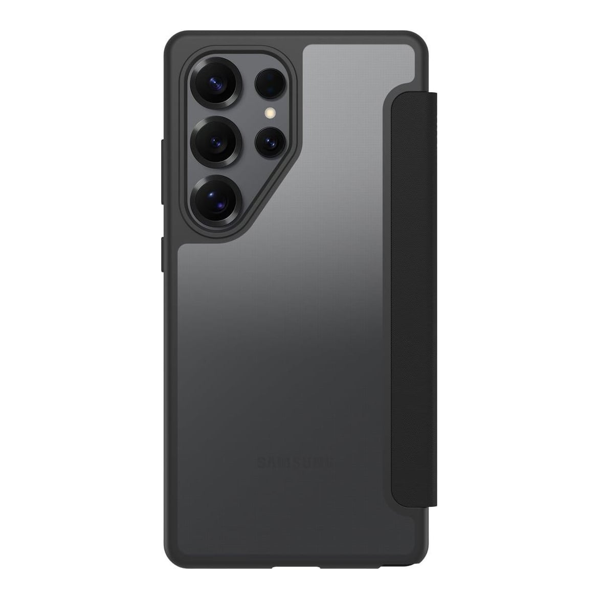 OtterBox React Folio Series for Samsung Galaxy S25 Ultra, transparent/black, Folio, Samsung, Galaxy S25 Ultra, 17.5 cm (6.9"), Transparent, Black