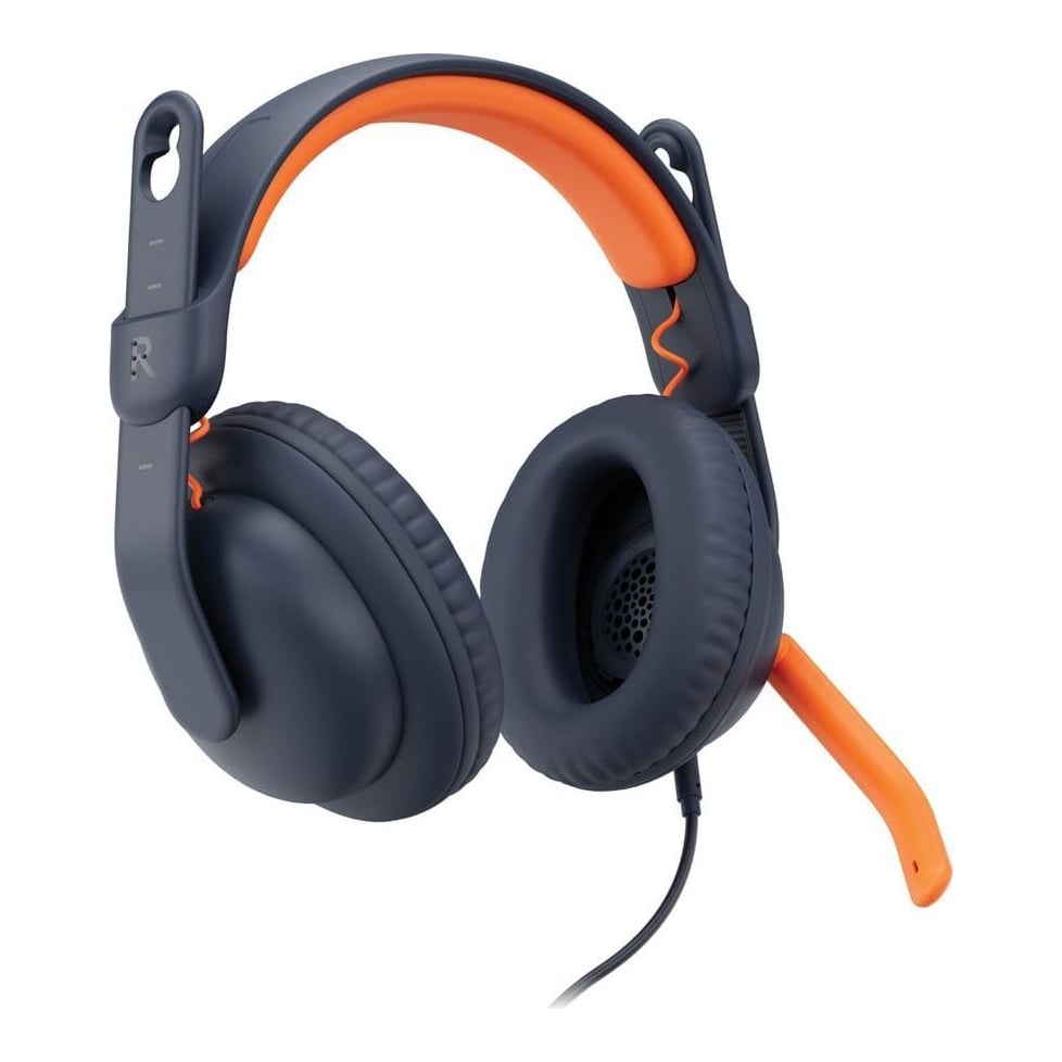 Logitech Zone Learn, Wired, Education, 192 g, Headset, Blue, Orange