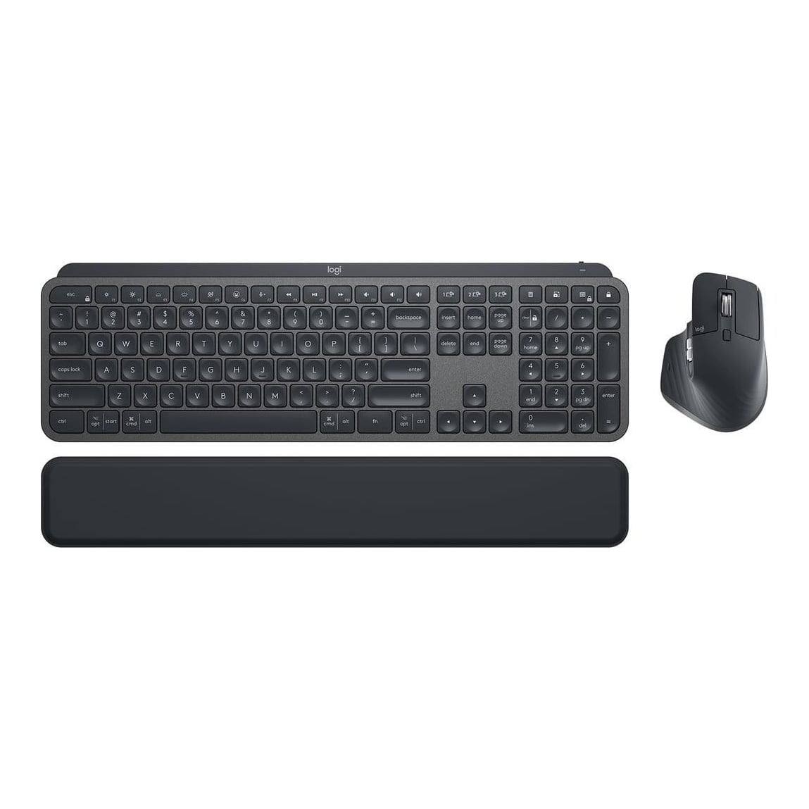 Logitech 920-010932, Wireless, RF Wireless + Bluetooth, Scissor key switch, QWERTY, LED, Graphite