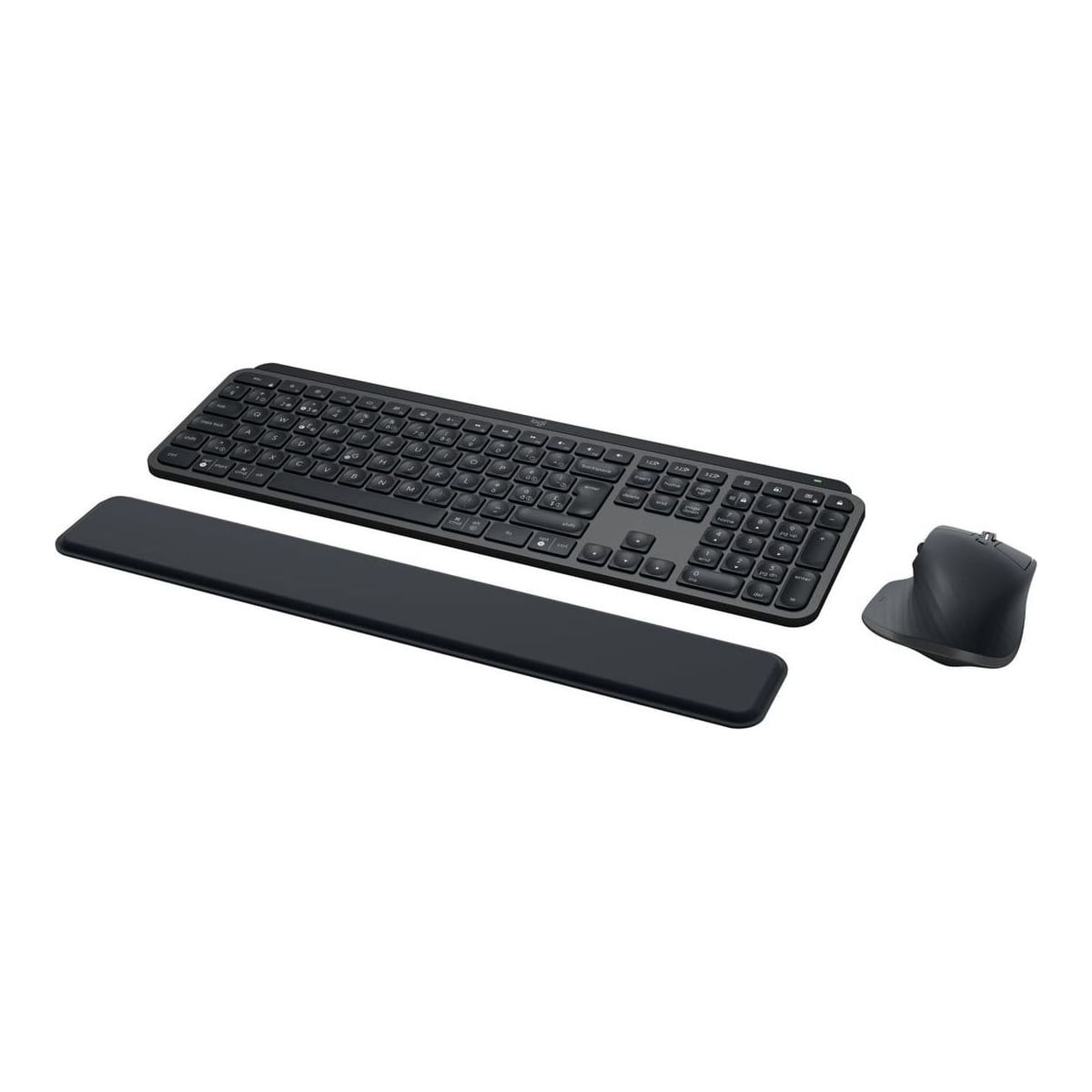 Logitech Master MX Keys Combo for Bussiness, Wireless, RF Wireless + Bluetooth, Scissor key switch, QWERTZ, LED, Graphite