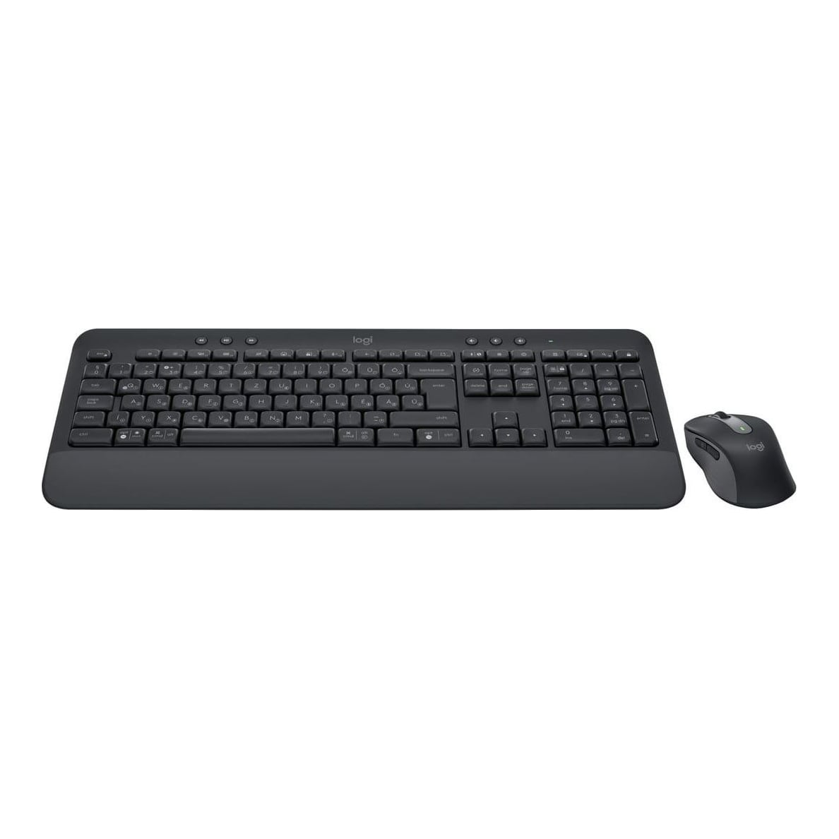 Logitech Signature MK650 Combo for Business, Wireless, Bluetooth, Membrane, QWERTZ, Graphite, Mouse included