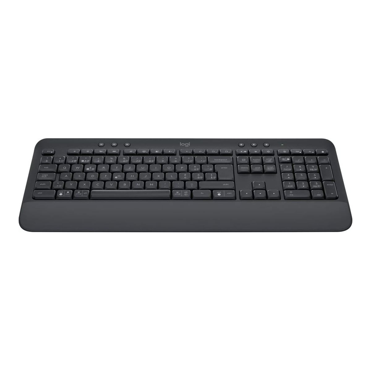 Logitech SIGNATURE K650. Type in comfort. Get more done, Full-size (100%), Wireless, Bluetooth, Membrane, QWERTZ, Graphite