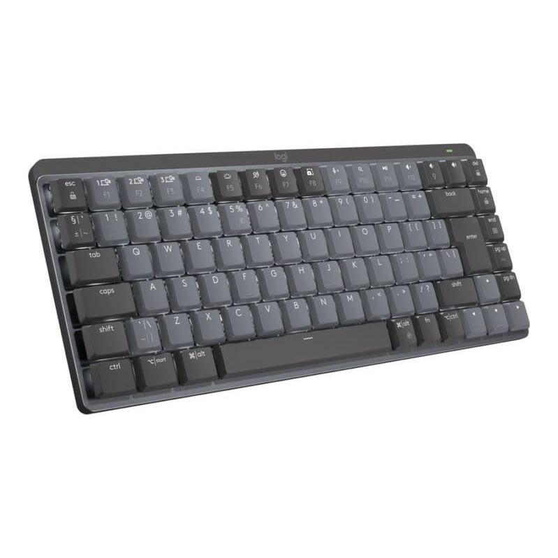 Logitech MX Mechanical Mini, Wireless, RF Wireless + Bluetooth, Mechanical, QWERTY, LED, Graphite