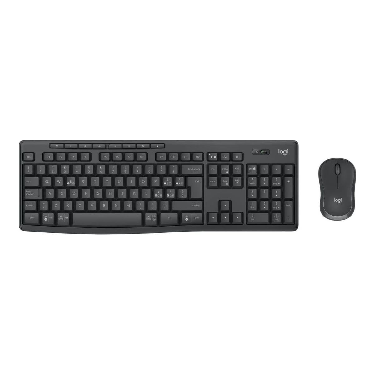 Logitech MK370 Combo for Business, Wireless, Bluetooth, Membrane, QWERTY, Graphite, Mouse included