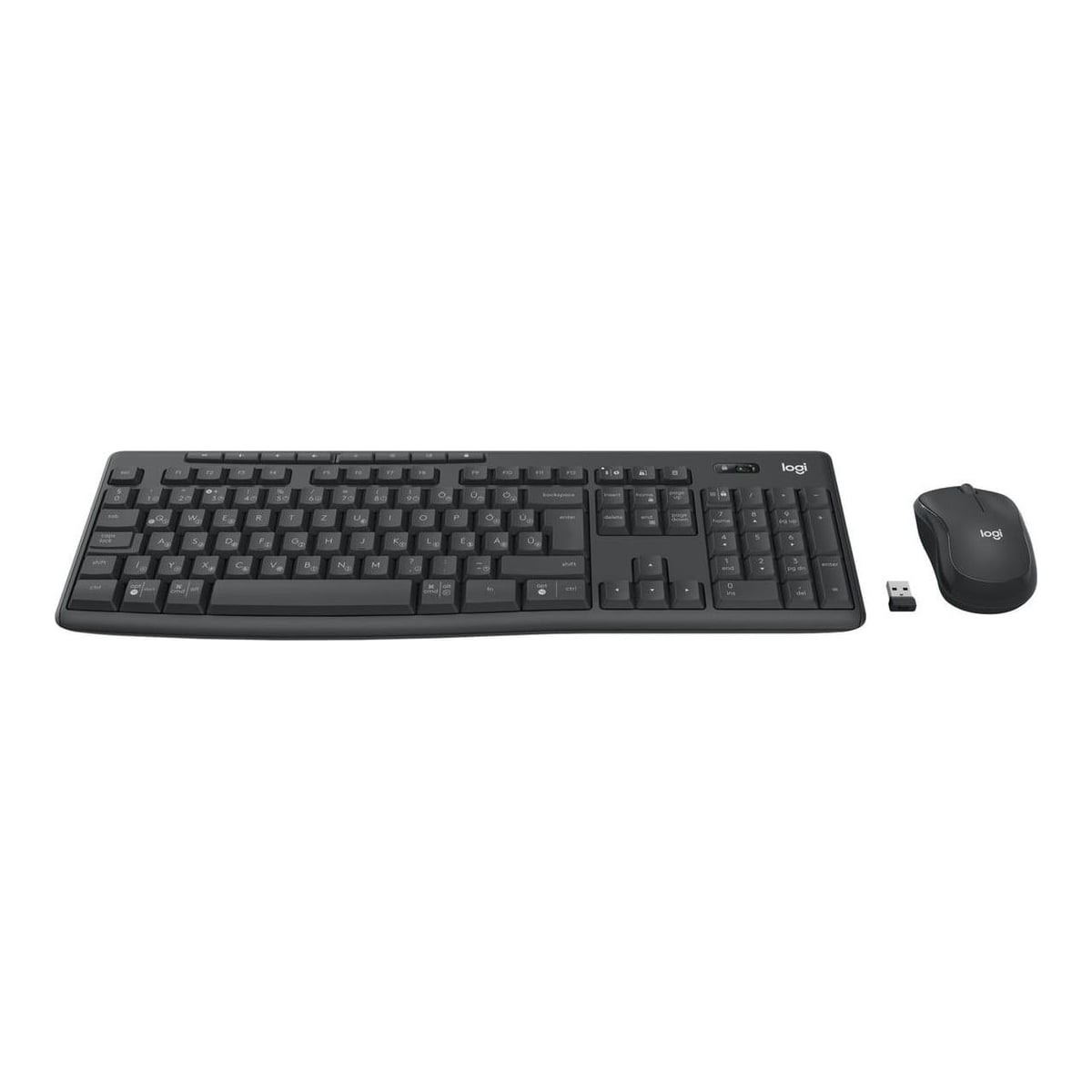 Logitech MK370 Combo for Business, Wireless, Bluetooth, Mecha-membrane key switch, QWERTZ, Graphite, Mouse included