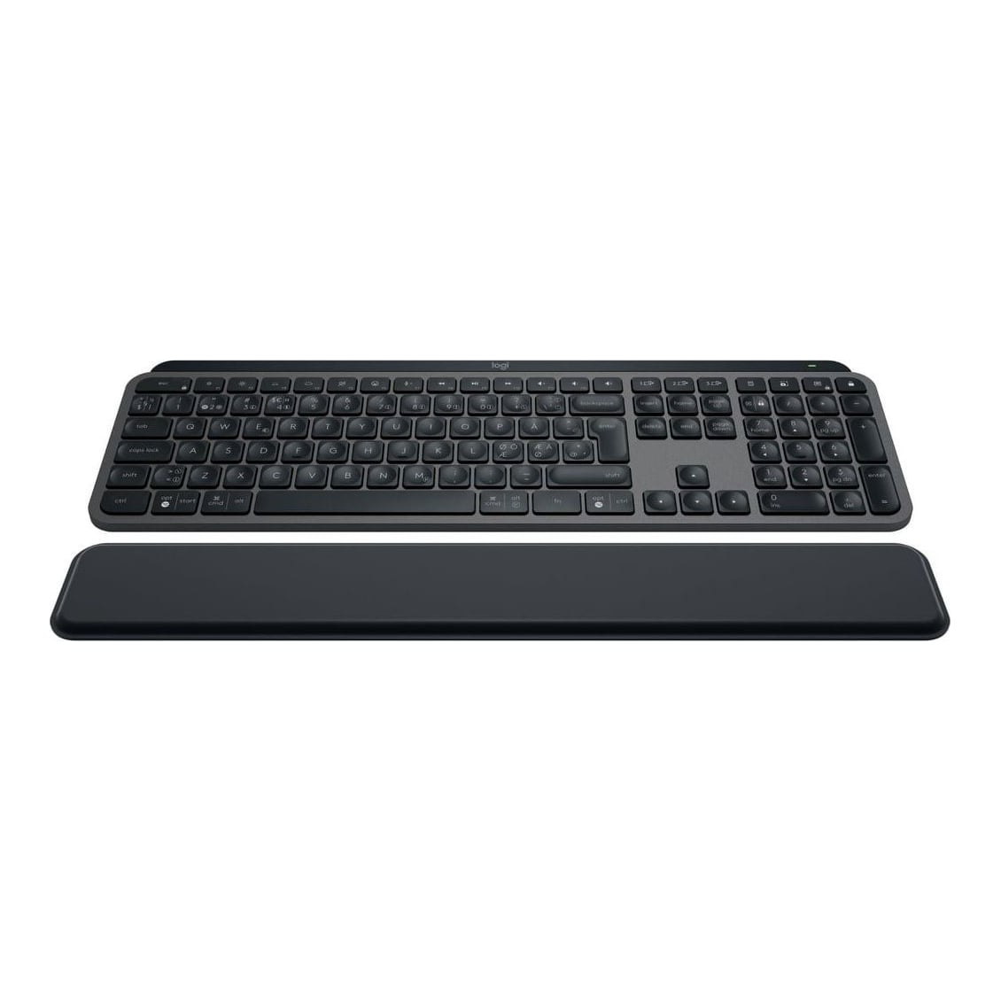Logitech MX Keys S, Wireless, Bluetooth, Scissor key switch, QWERTY, LED, Graphite