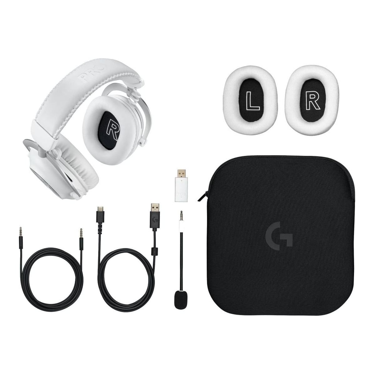 Logitech G 981-001269, Wireless, Gaming, 20 - 20000 Hz, 345 g, Headset, White