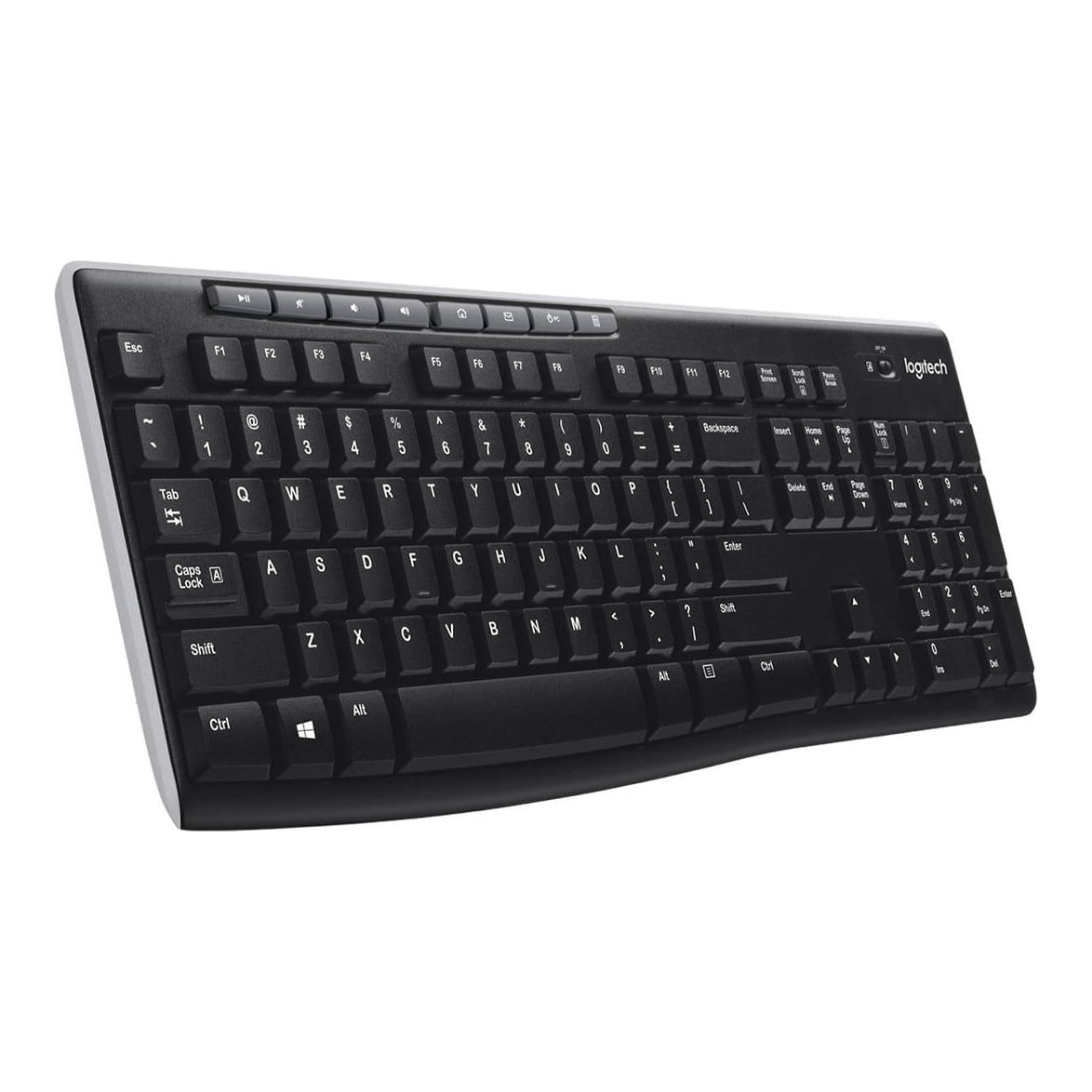 Logitech Wireless Keyboard K270, Full-size (100%), Wireless, RF Wireless, QWERTZ, Black