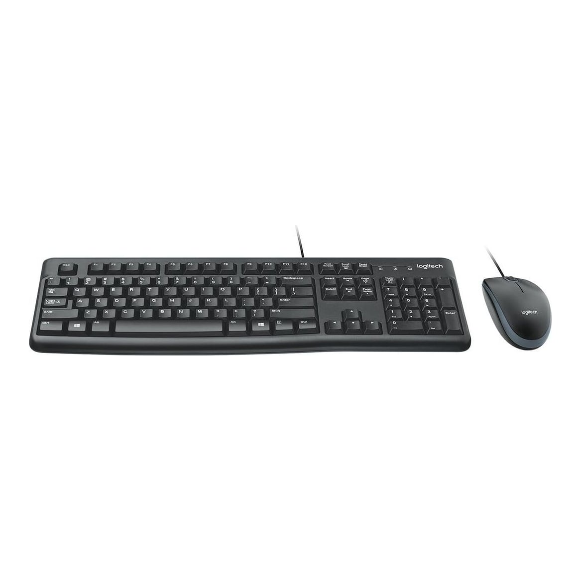 Logitech Desktop MK120, Wired, USB, QWERTZ, Black, Mouse included