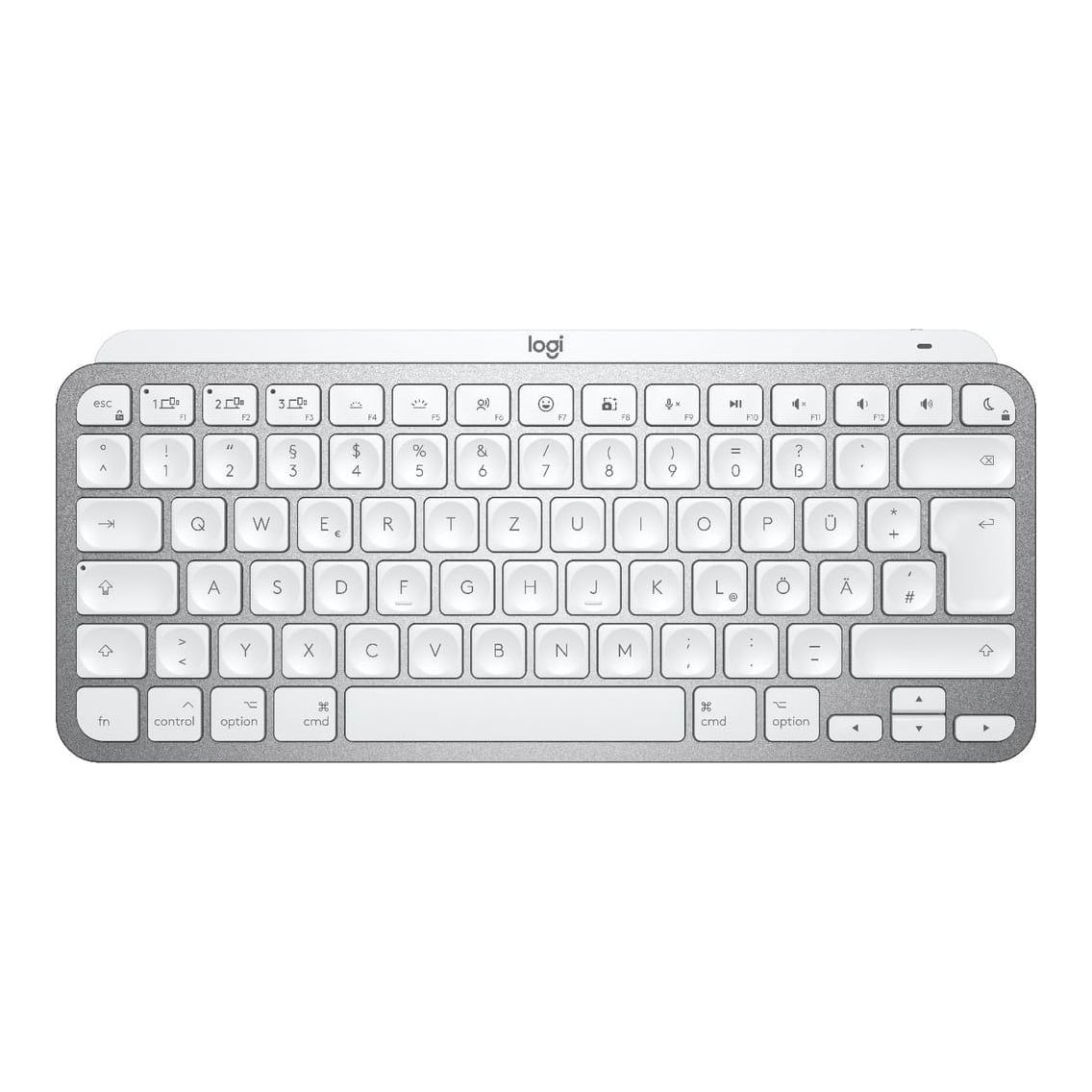 Logitech MX Keys Mini for Mac, Mini, Wireless, Bluetooth, QWERTZ, LED, Grey