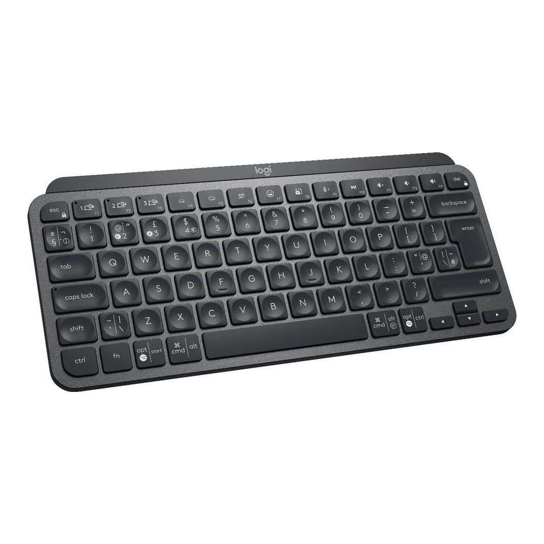 Logitech MX Keys Mini Minimalist Wireless Illuminated Keyboard, Mini, Wireless, RF Wireless + Bluetooth, Scissor key switch, QWERTY, Graphite