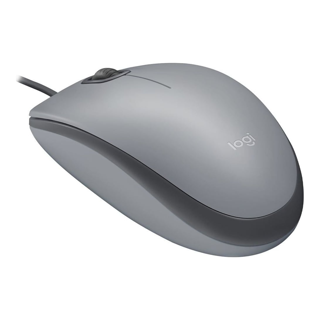 Logitech M110 Silent, Ambidextrous, Optical, USB Type-A, 1000 DPI, Grey