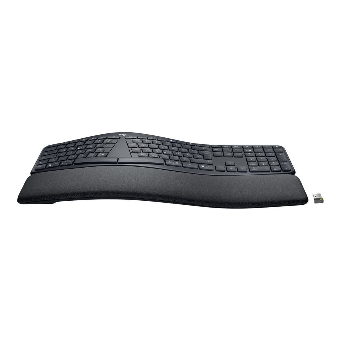 Logitech ERGO K860 Ergonomic Split Keyboard for Business, Full-size (100%), Wireless, Bluetooth, Semi-mechanical key switch, QWERTZ, Graphite