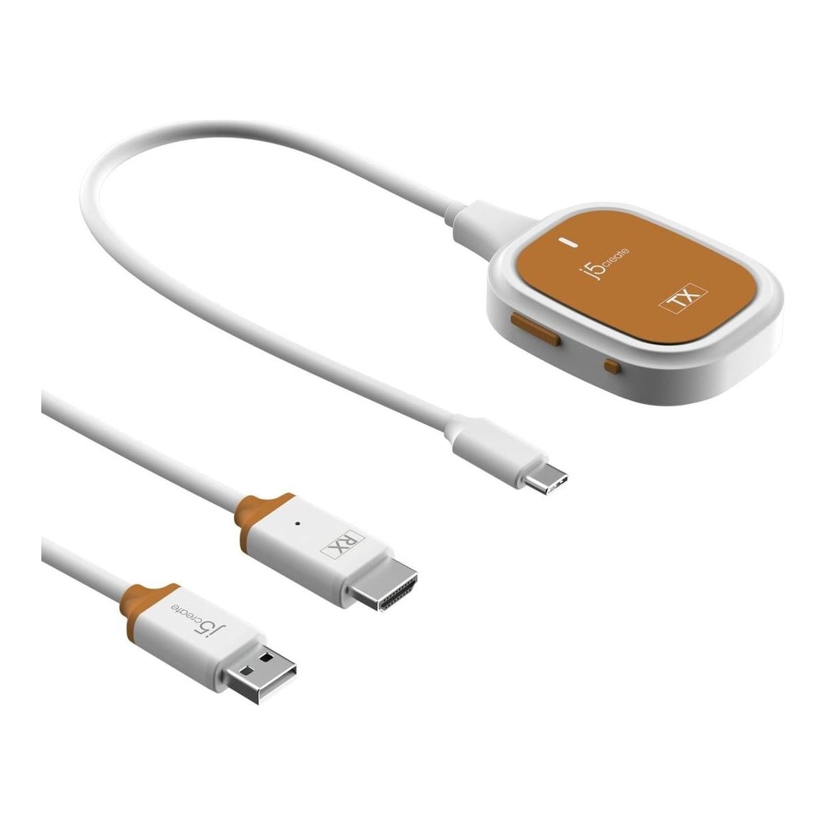 j5create ScreenCast FHD USB-C Wireless Display Extender, Dongle, USB, USB Type-C, White, 1 A, 0 - 40 °C