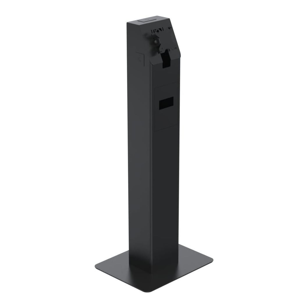 Ergonomic Solutions SpacePole Kiosk SpacePole Mini Kiosk Floorstand, Kiosk set, Black, Metal, 75 x 75 mm, 100 x 100 mm, Universal