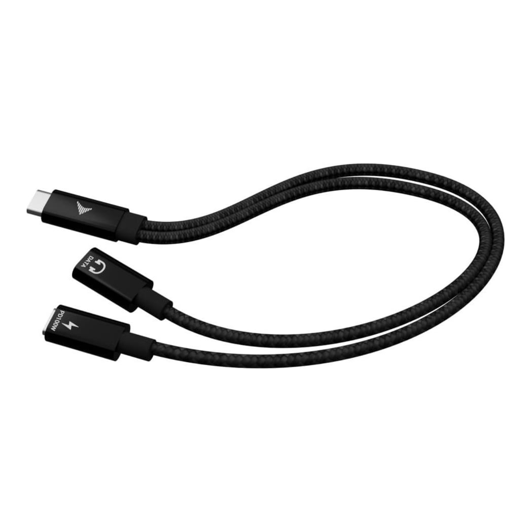 i-tec USB-C Cable Splitter Audio/Data + Power Delivery 100W, 0.3 m, USB C, 2 x USB C, USB 2.0, Black