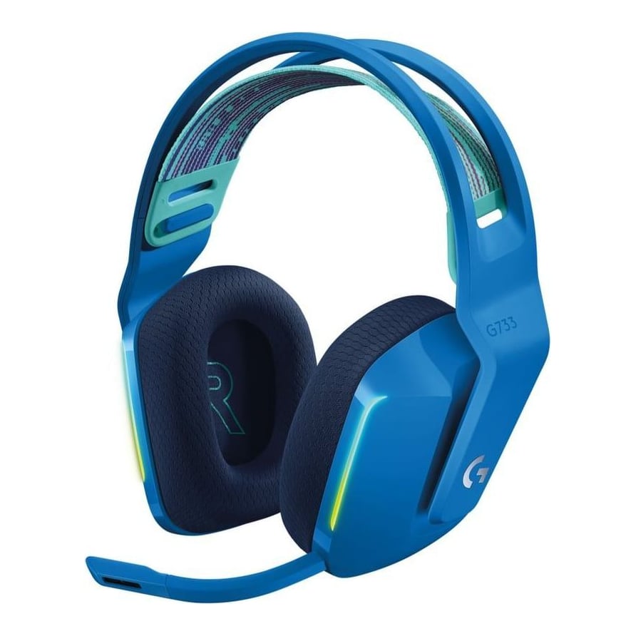 Logitech G G733 Wireless Headset, Wireless, Gaming, 20 - 20000 Hz, 278 g, Headset, Blue