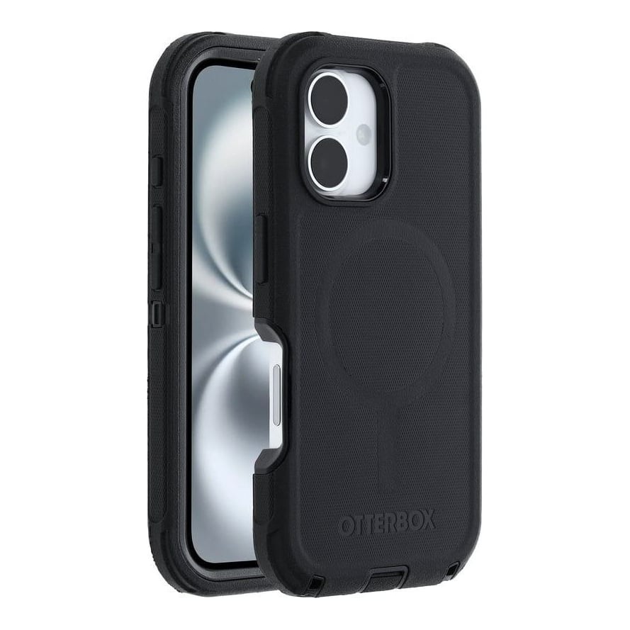 OtterBox Defender Pro for MagSafe Series for Apple iPhone 16, black - No Retail Packaging, Cover, Apple, iPhone 16, 15.5 cm (6.1"), Black
