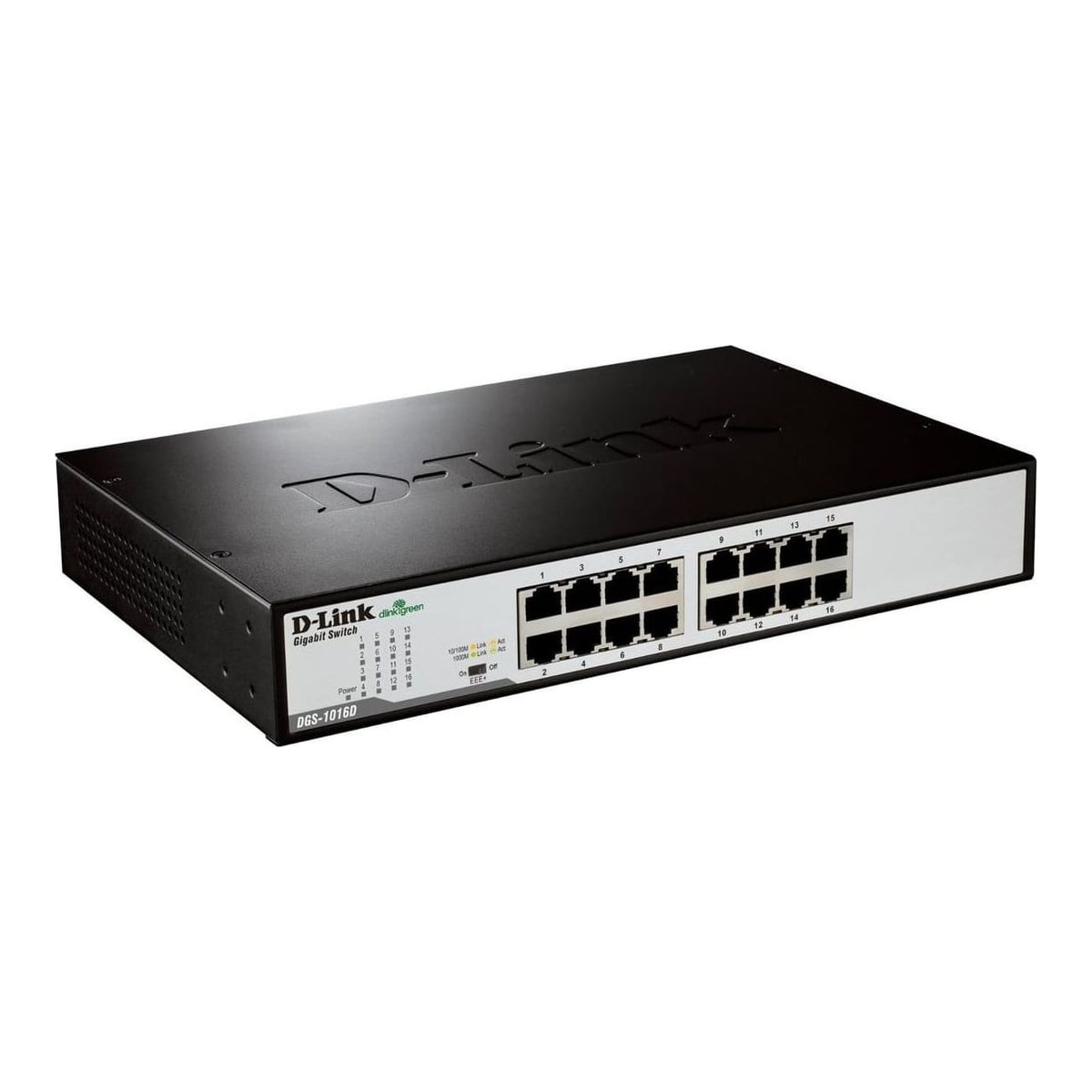 D-Link DGS-1016D/E, Unmanaged, Full duplex, Rack mounting
