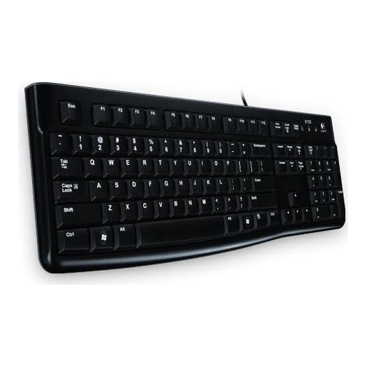 Logitech K120 Corded Keyboard, Full-size (100%), Wired, USB, QWERTZ, Black