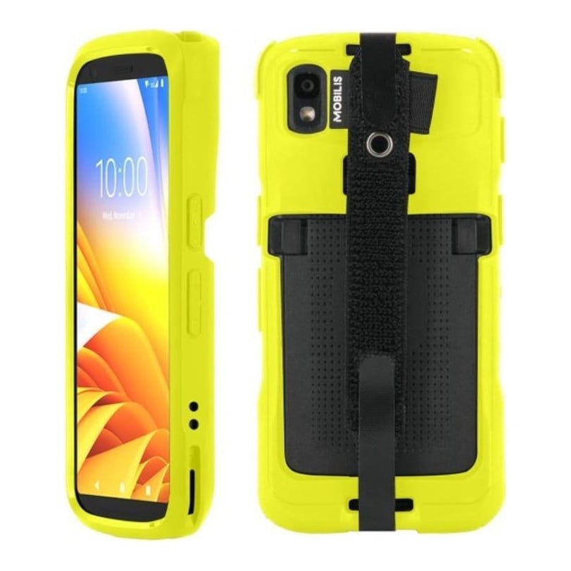Mobilis 052062, Cover, Yellow, Zebra, TC22 & TC27, Anti-bacterial, Drop proof, Scratch resistant, France