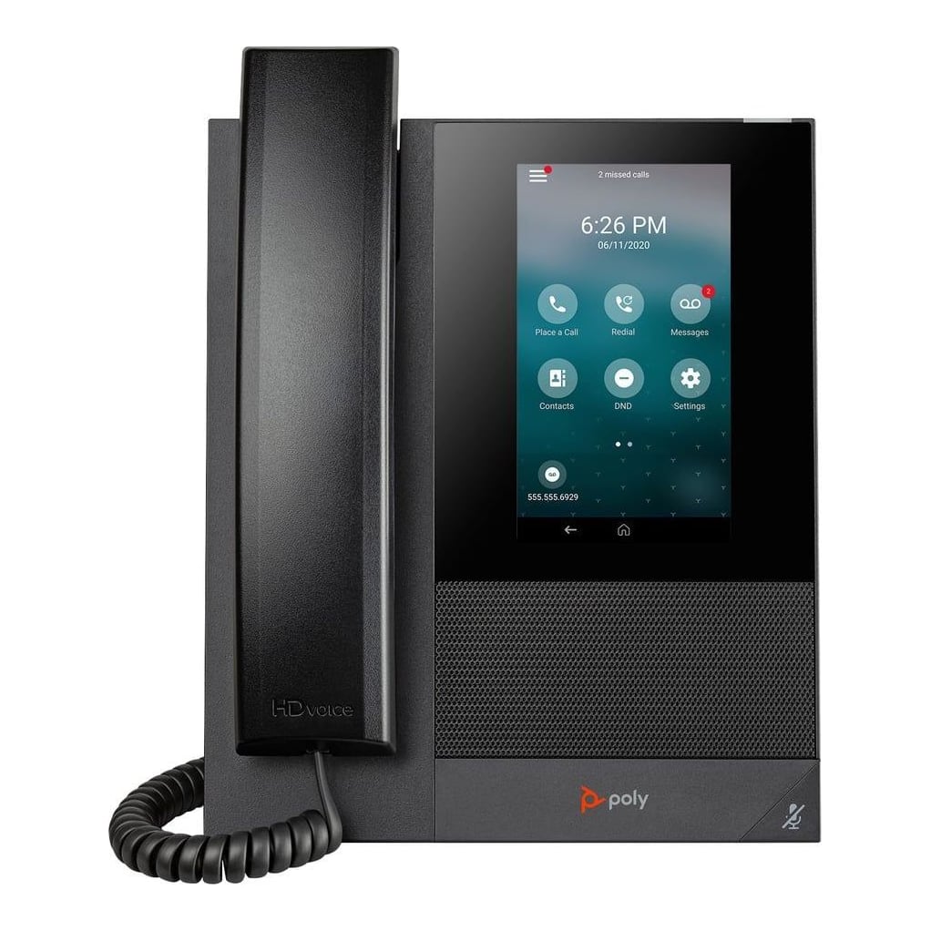 HP Inc. HP Poly CCX 400 Business Media Phone with Open SIP and PoE-enabled, IP Phone, Black, Wired handset, Android 12, 24 lines, LCD