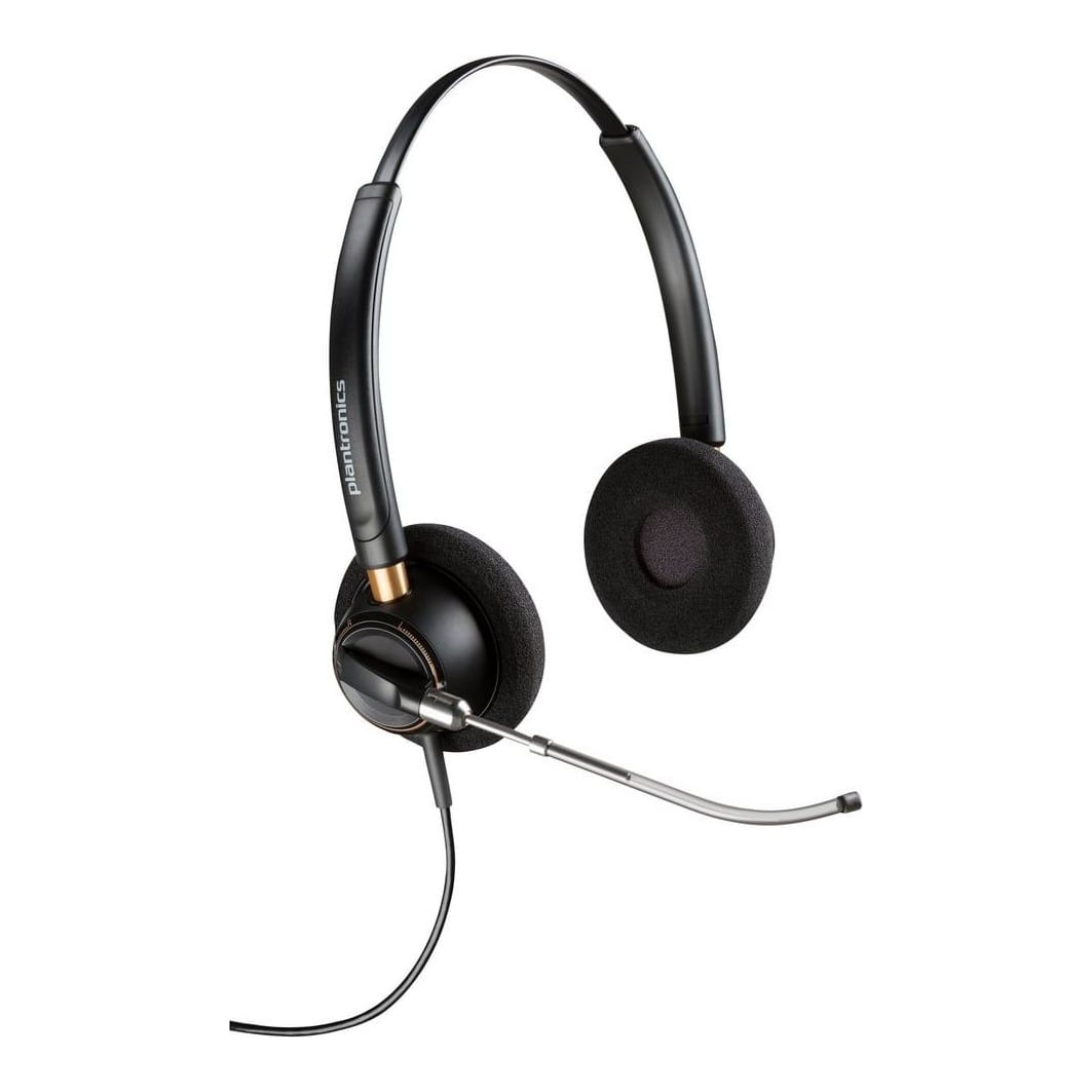 HP Inc. HP Poly EncorePro 520V Binaural Headset VoiceTube +Quick Disconnect, Wired, Calls/Music, 74 g, Headset, Black