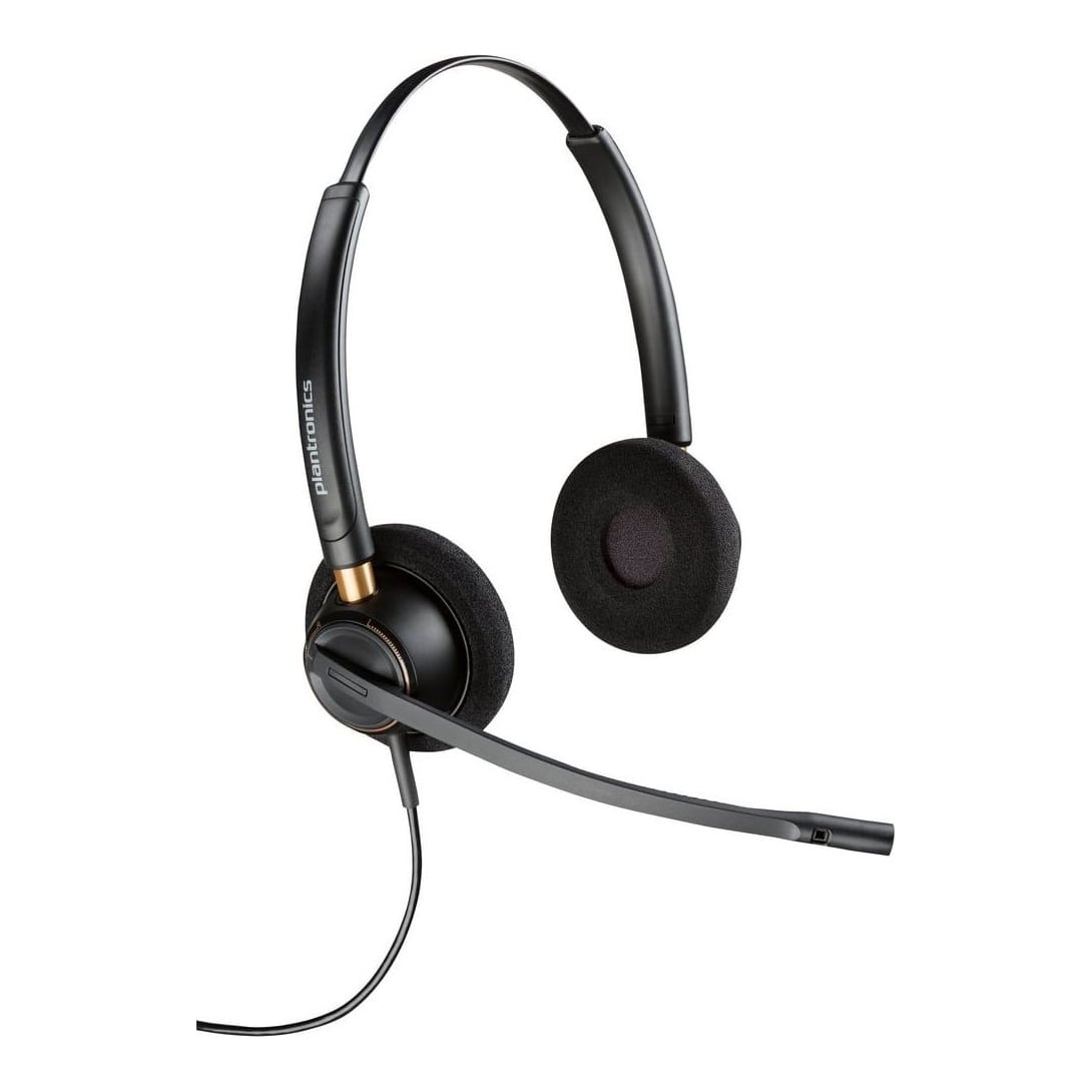 HP Inc. HP Poly EncorePro 520D with Quick Disconnect Binaural Digital Headset TAA, Wired, Calls/Music, 20 - 10000 Hz, 74 g, Headset, Black