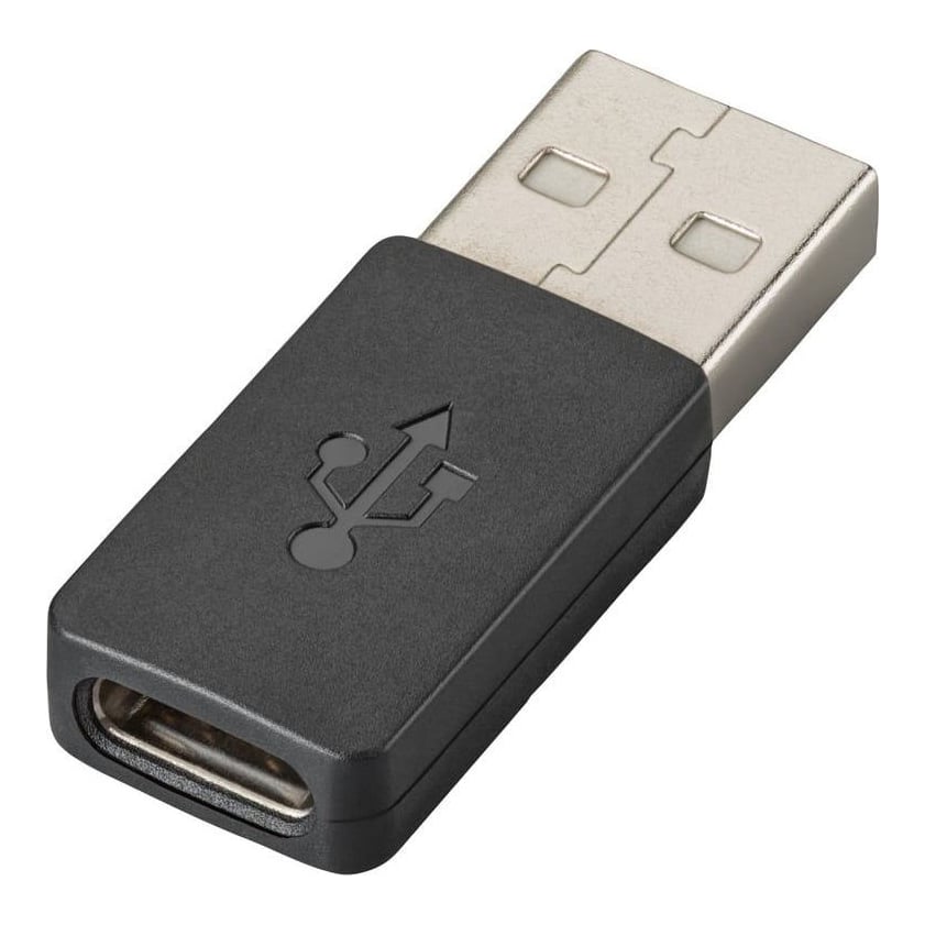 HP Inc. HP Poly USB-A to USB-C Adapter, Cable, Black