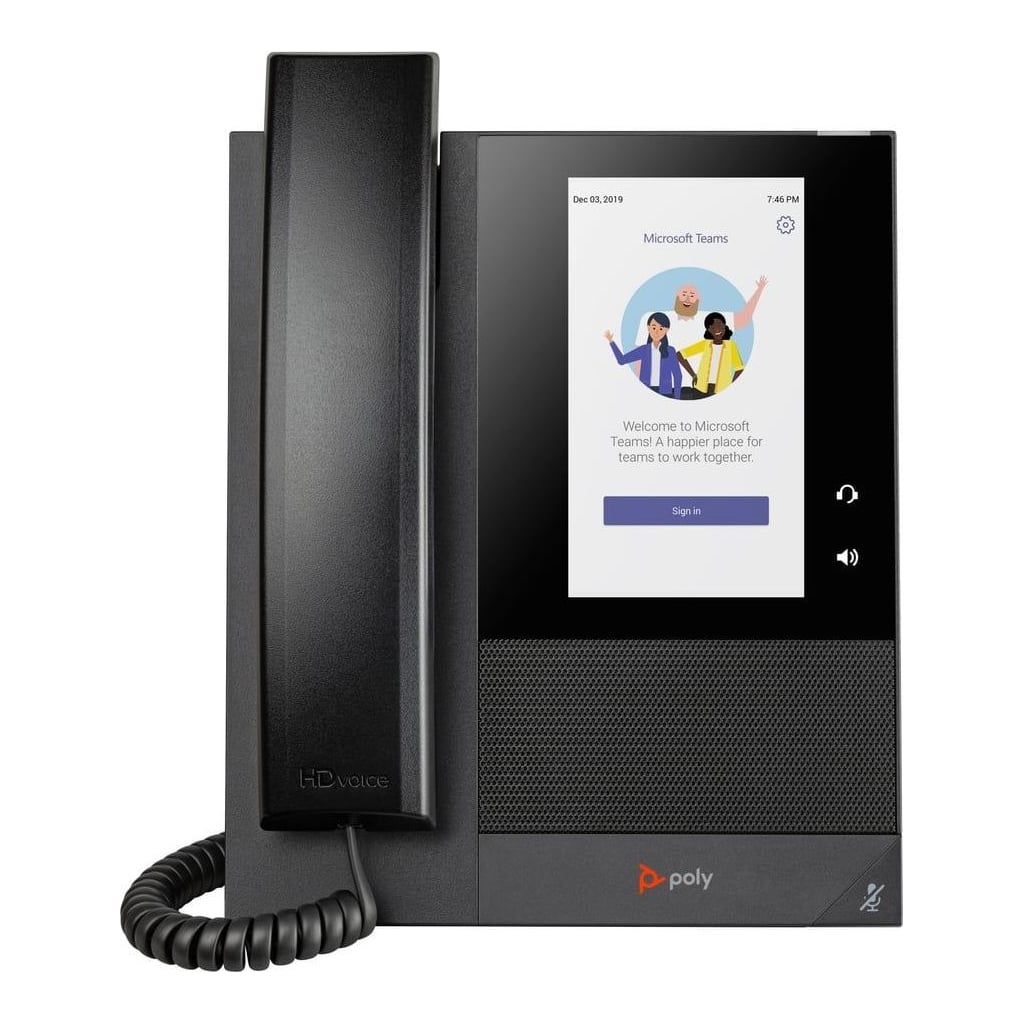 HP Inc. HP Poly CCX 400 Business Media Phone for Microsoft Teams and PoE-enabled, IP Phone, Black, Wired handset, Android 12, 24 lines, LCD