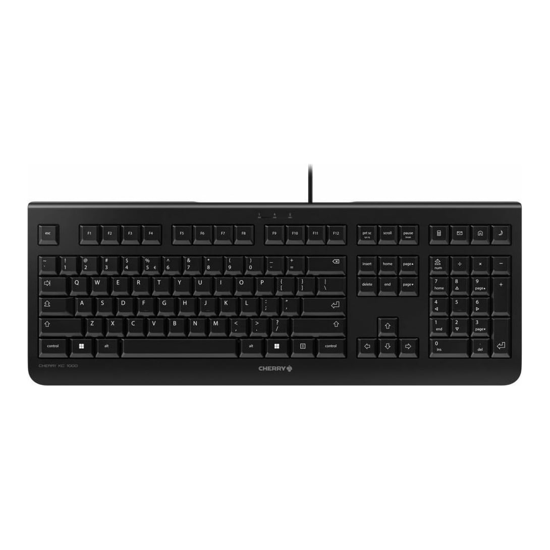 CHERRY KC 1000, Full-size (100%), Wired, USB, AZERTY, Black