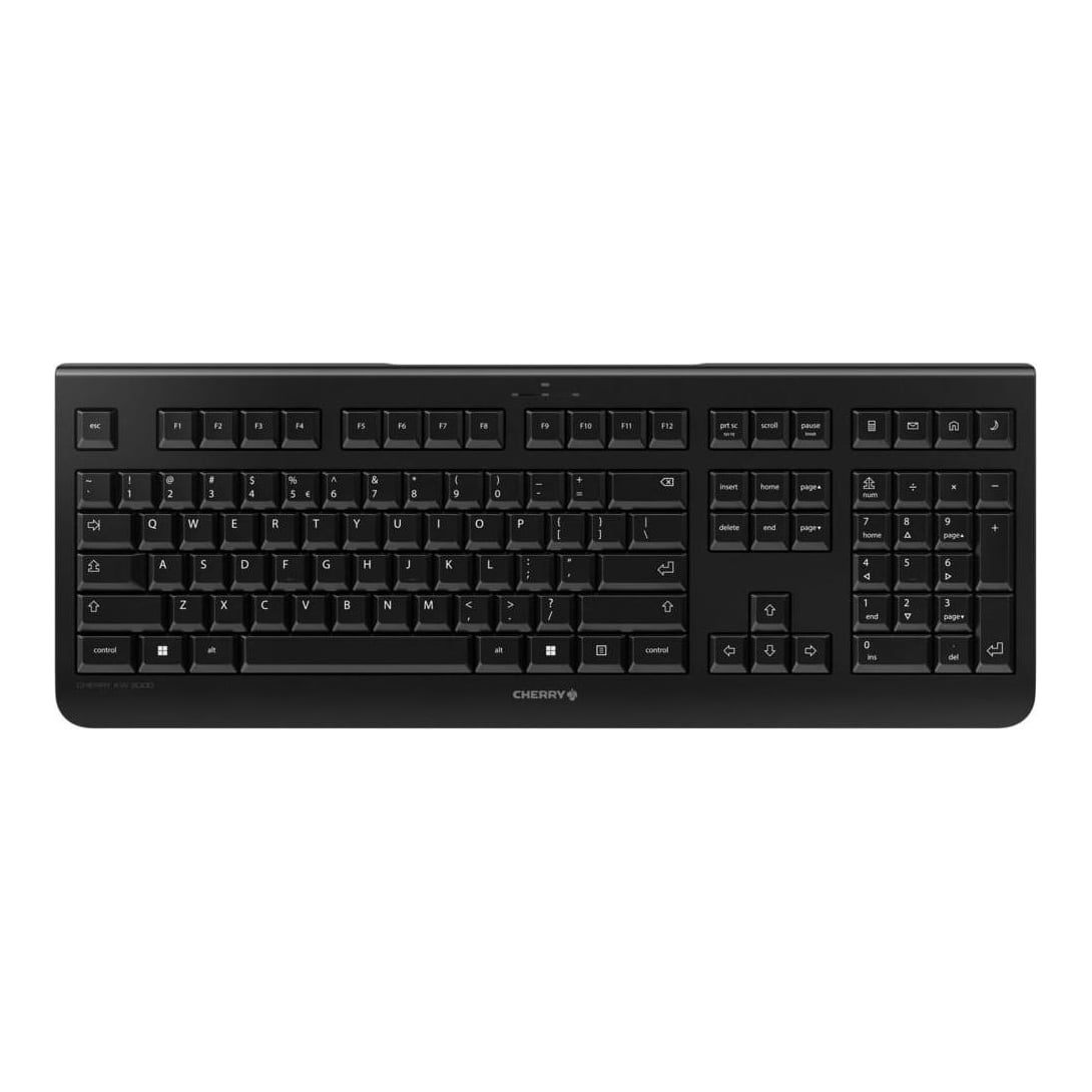 CHERRY KW 3000, Full-size (100%), Wireless, RF Wireless, QWERTZ, Black