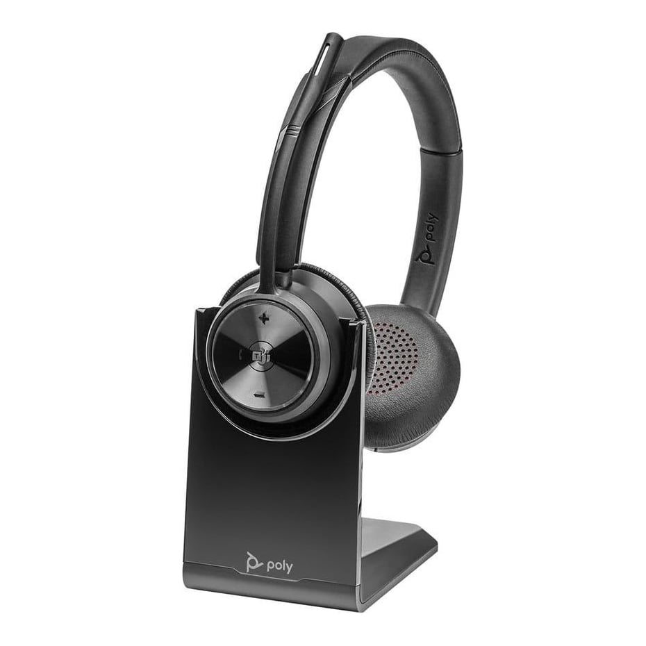 HP Inc. HP Poly Savi 7320 UC Stereo Microsoft Teams Certified DECT 1880-1900 MHz Headset, Wireless, Office/Call center, 20 - 20000 Hz, 160 g, Headset, Black