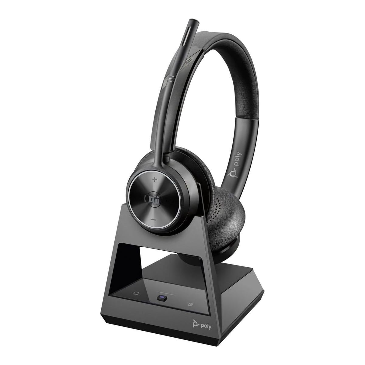 HP Inc. HP Poly Savi 7320 Stereo Microsoft Teams Certified DECT 1880-1900 MHz Top, Headset, 160 g, Black