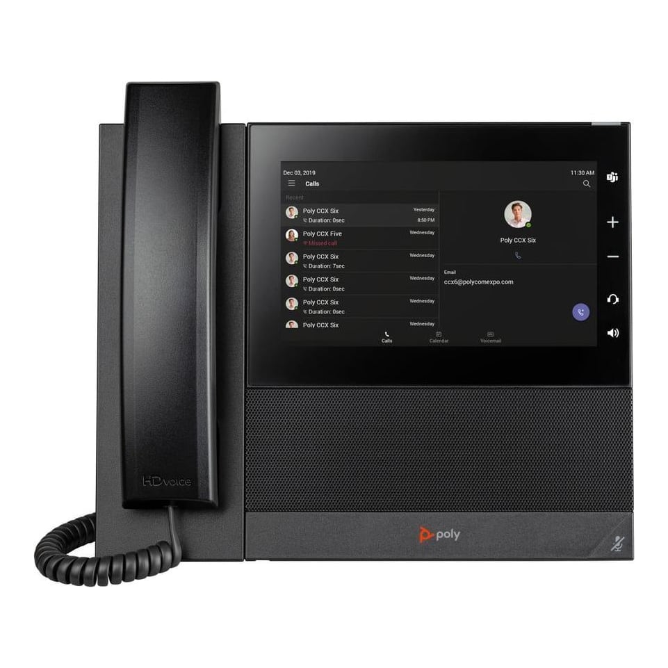 HP Inc. HP Poly CCX 600 Business Media Phone for Microsoft Teams and PoE-enabled, IP Phone, Black, Wired handset, Desk/Wall, Android, Android 12