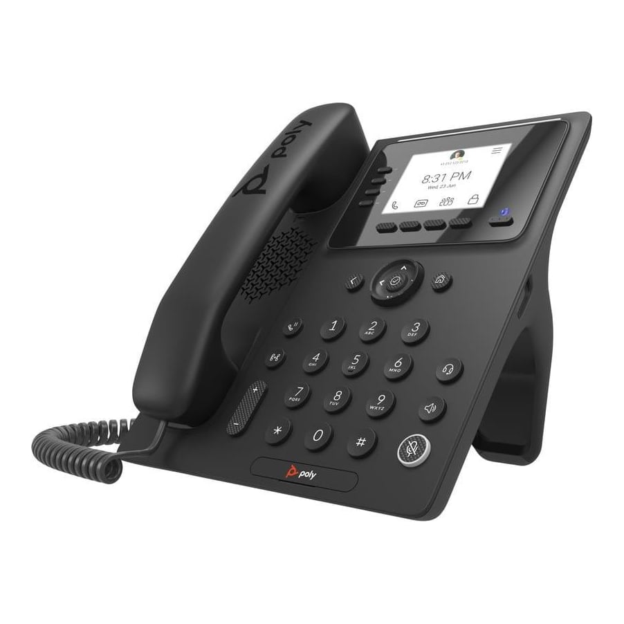 HP Inc. HP Poly CCX 350 Business Media Phone for Microsoft Teams and PoE-enabled, IP Phone, Black, Wired handset, Android 12, LCD, 7.11 cm (2.8")