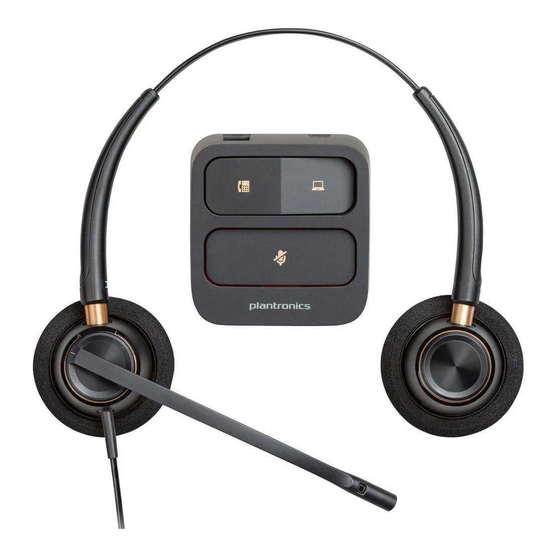 HP Inc. HP Poly EncorePro 520 Binaural Headset +Quick Disconnect, Wired, Calls/Music, 20 - 10000 Hz, 74 g, Headset, Black