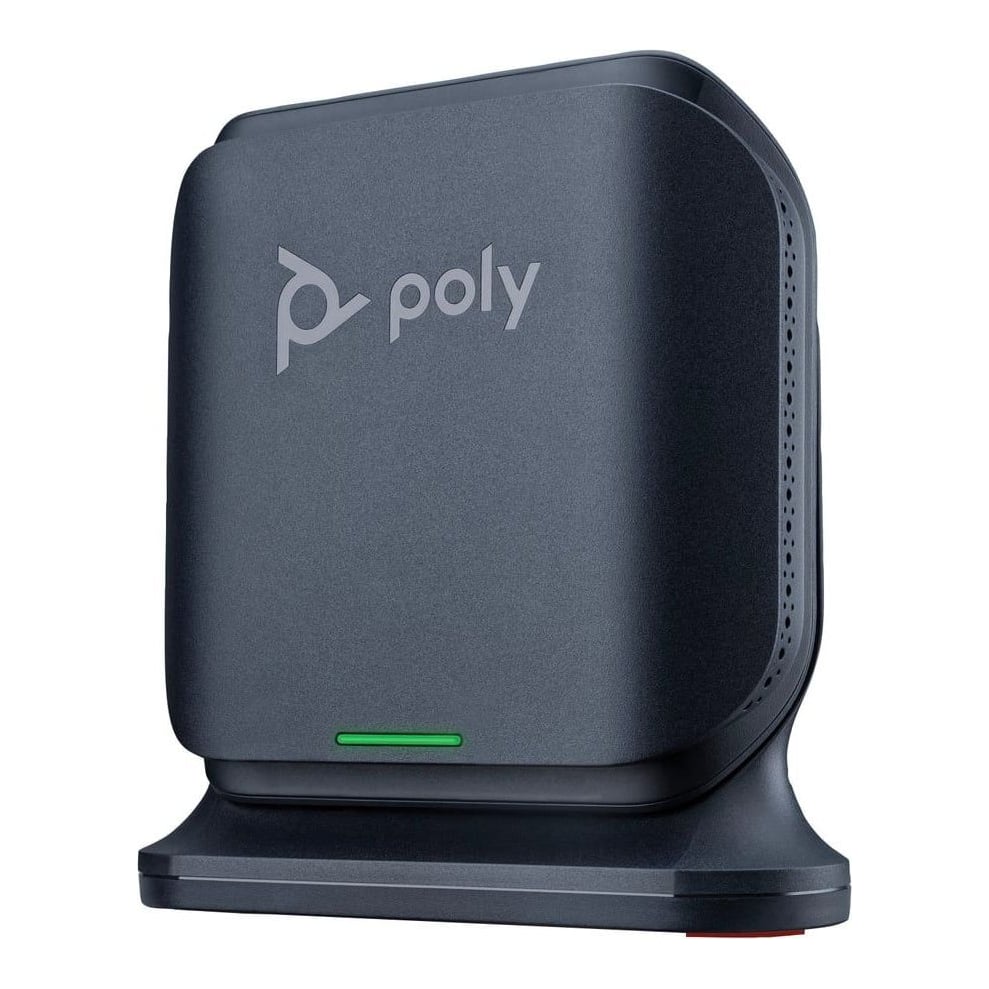 HP Inc. HP Poly Rove Single/Dual Cell DECT 1880-1900 MHz B2 Base Station, IP Phone, Black, 50 m, 20 lines, 15.5 cm (6.1"), G.711, G.722, G.726, G.729A, G.729ab, OPUS