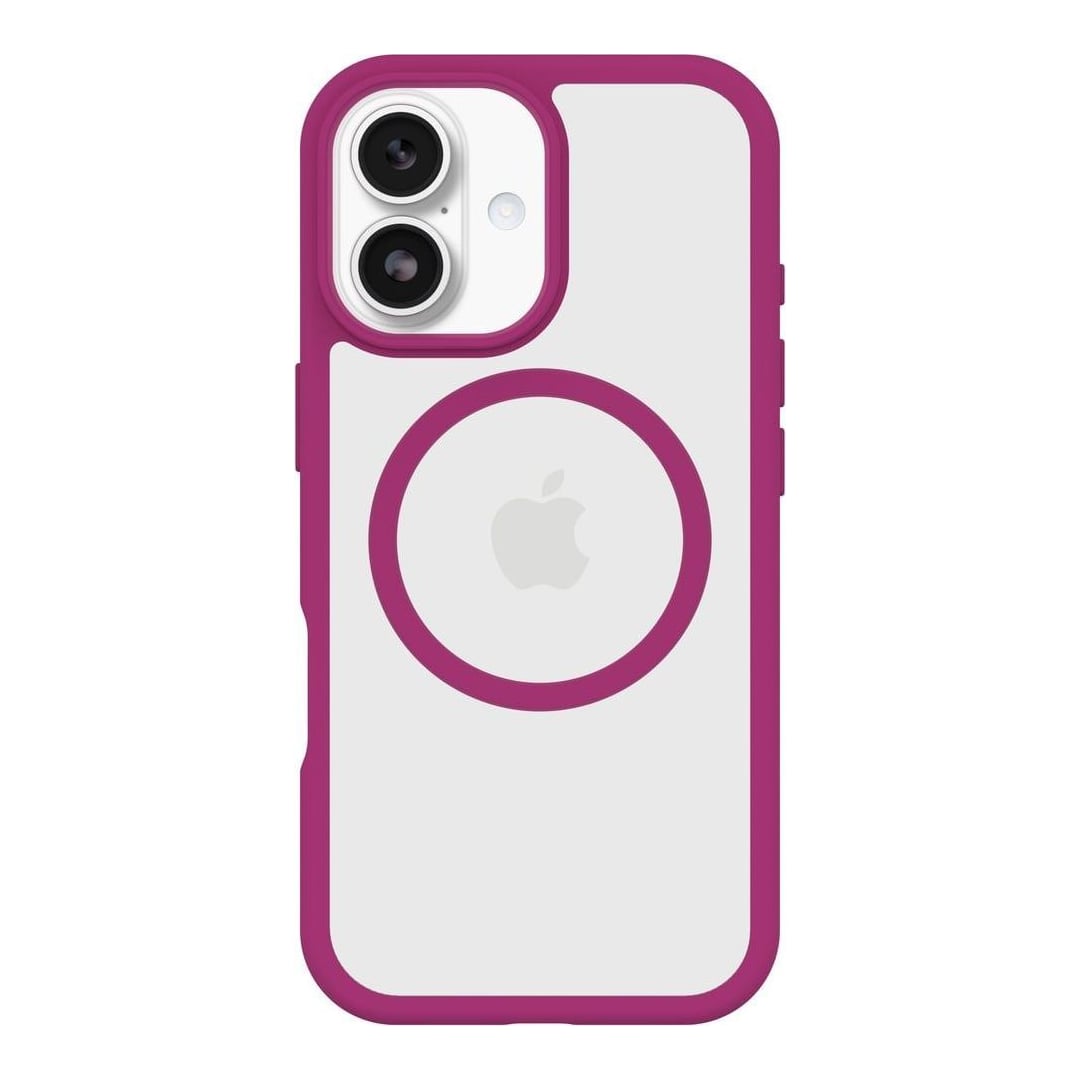 OtterBox React MagSafe Series for Apple iPhone 17, Rose Crystal, Cover, Apple, iPhone 17, 16 cm (6.3"), Pink, Transparent
