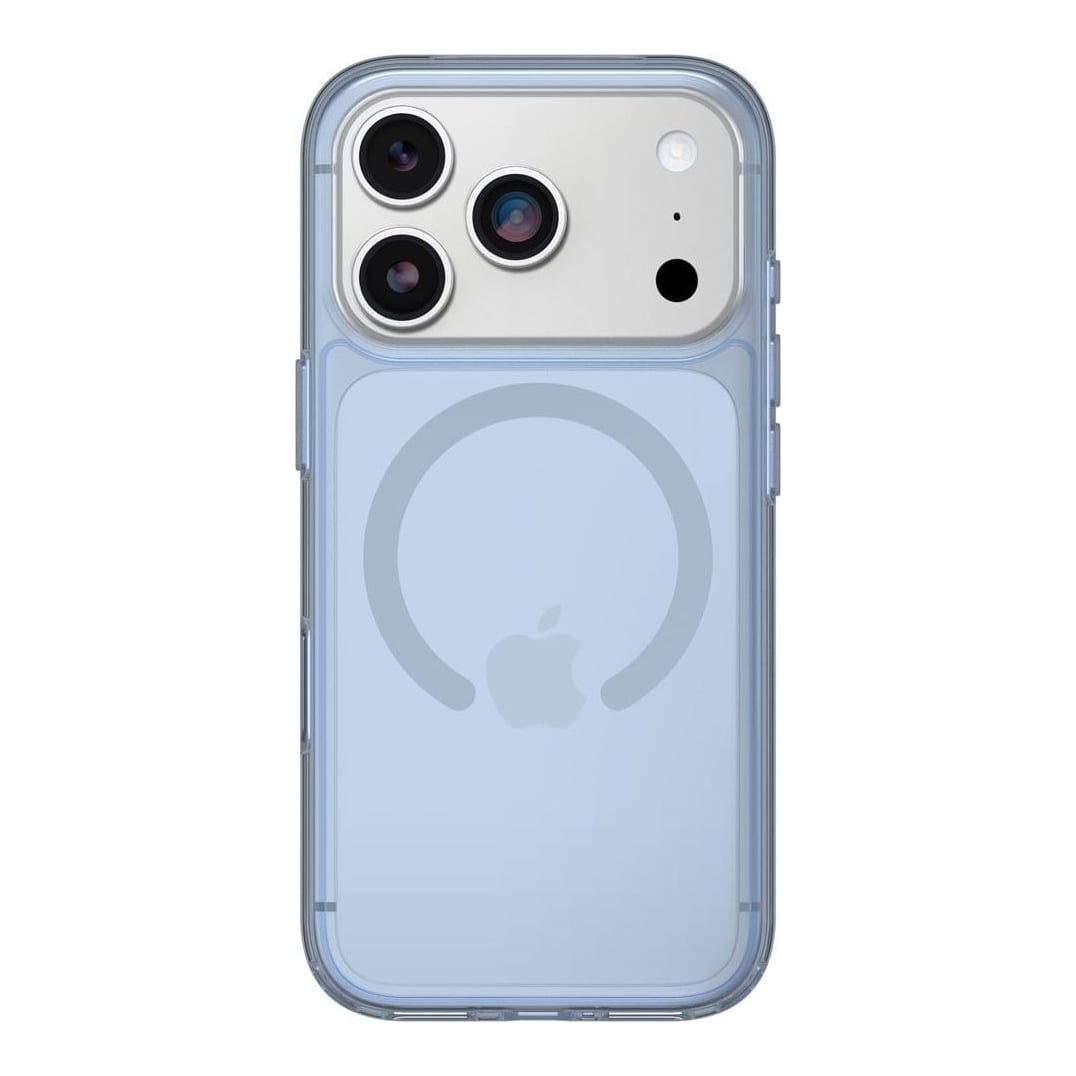OtterBox Symmetry Clear MagSafe Series for Apple iPhone 17 Pro, Silver Glade, Cover, Apple, iPhone 17 Pro, 16 cm (6.3"), Blue, Transparent