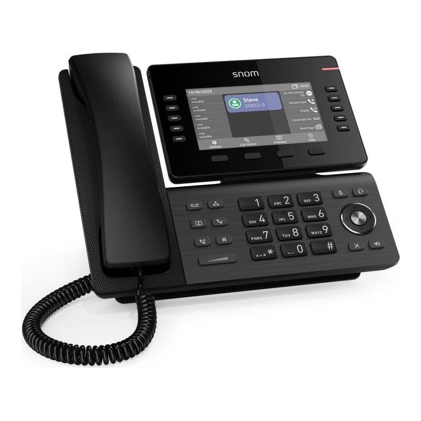 Snom Technology Snom D815WB, IP Phone, Black, IPS, 12.7 cm (5"), 480 x 272 pixels, 100 - 80000 Hz