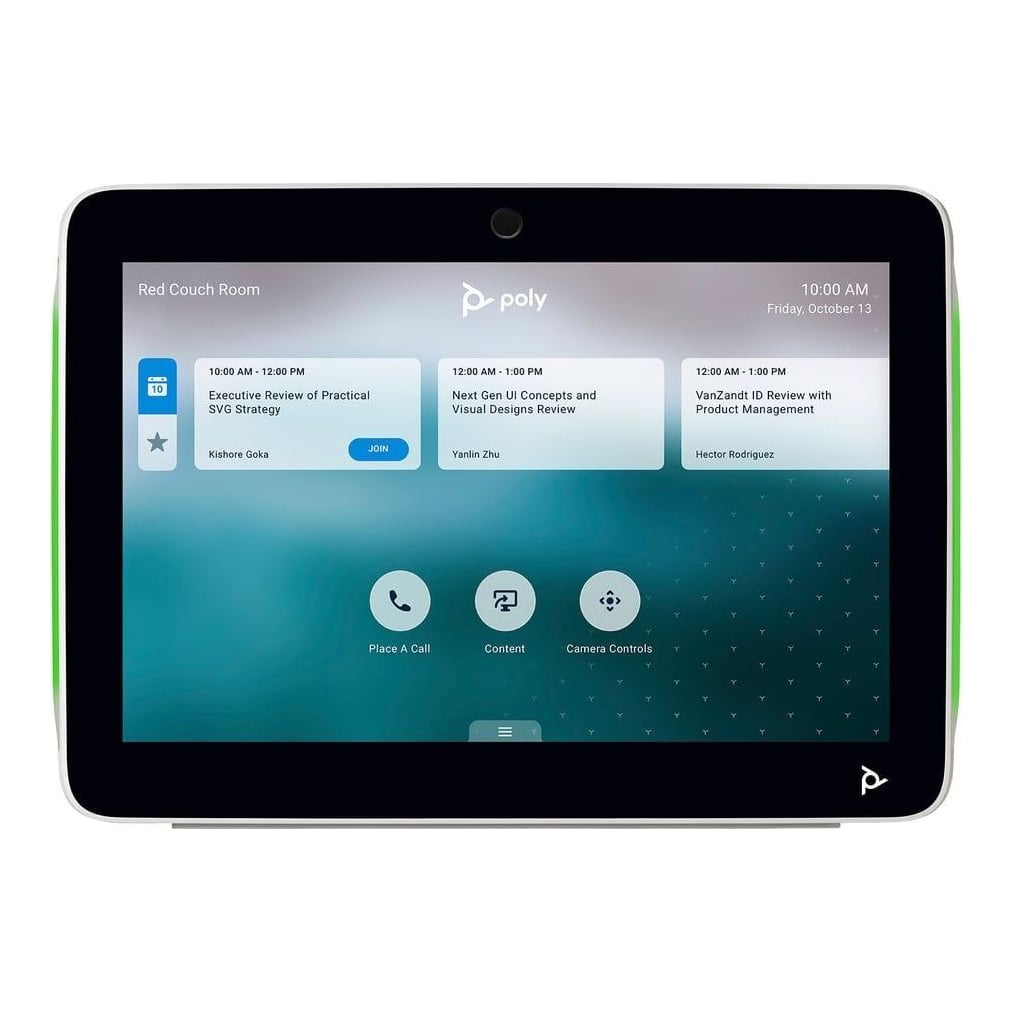 HP Inc. HP Poly TC10 White Touch Controller, White, 25.6 cm (10.1"), 1280 x 800 pixels, PoE, 260 mm, 184 mm
