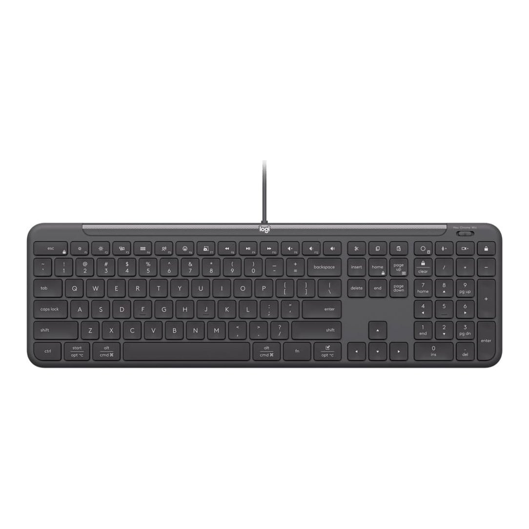 Logitech Signature Slim Wired K620 For Business, Full-size (100%), Wired, USB, Scissor key switch, QWERTZ, Graphite