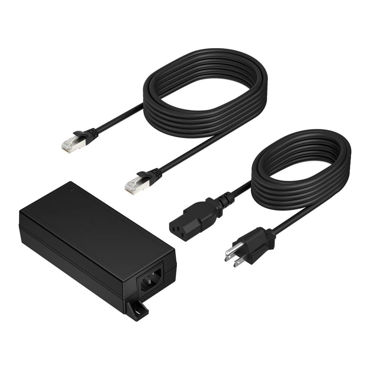 HP Inc. HP Poly PoE++ 65W 2.5G Adapter with 3.66m CAT6A Cable and Power Cord, Black, 65 mm, 140 mm, 38.5 mm, 250 g, China