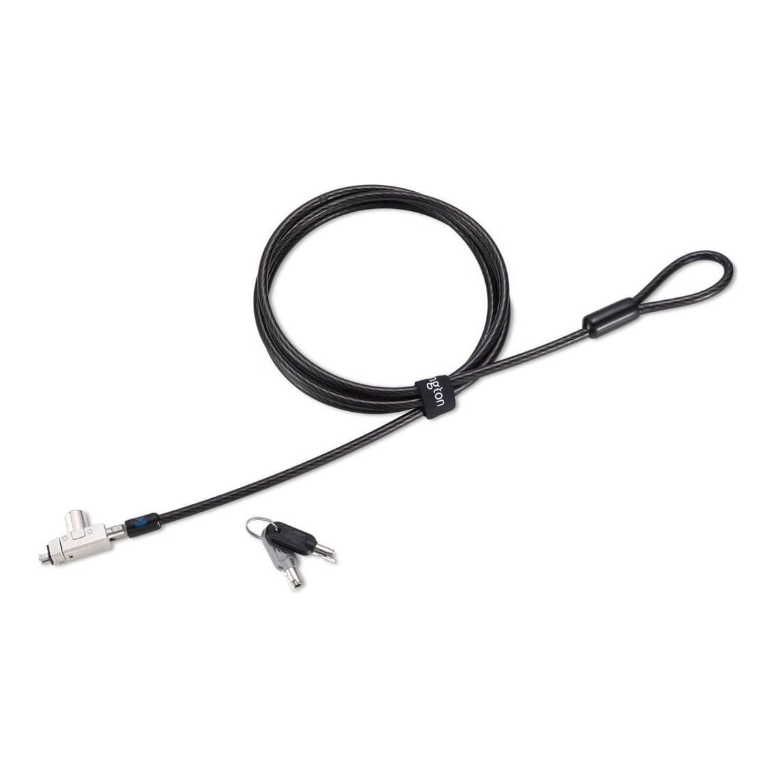 Kensington Slim N17 2.0 Keyed Laptop Lock for Wedge-Shaped Slots - Master Keyed, Kensington, Key, Carbon steel, Black