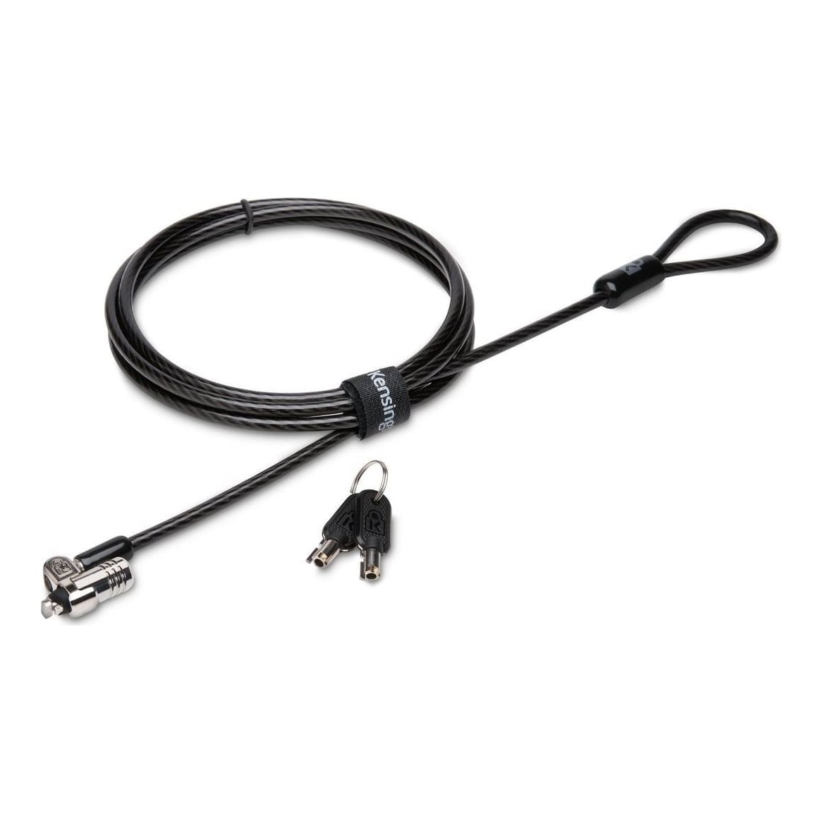 Kensington MicroSaver 2.0 Keyed Laptop Lock, Kensington, Key, Carbon steel, Black, Silver